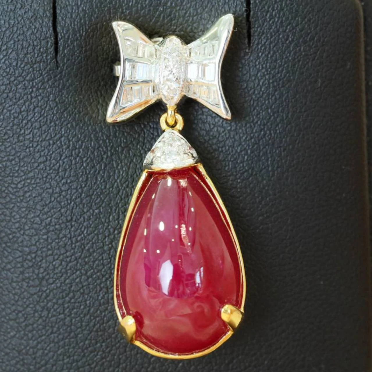 จี้ทองแท้ ประดับทับทิมเม็ดใหญ่